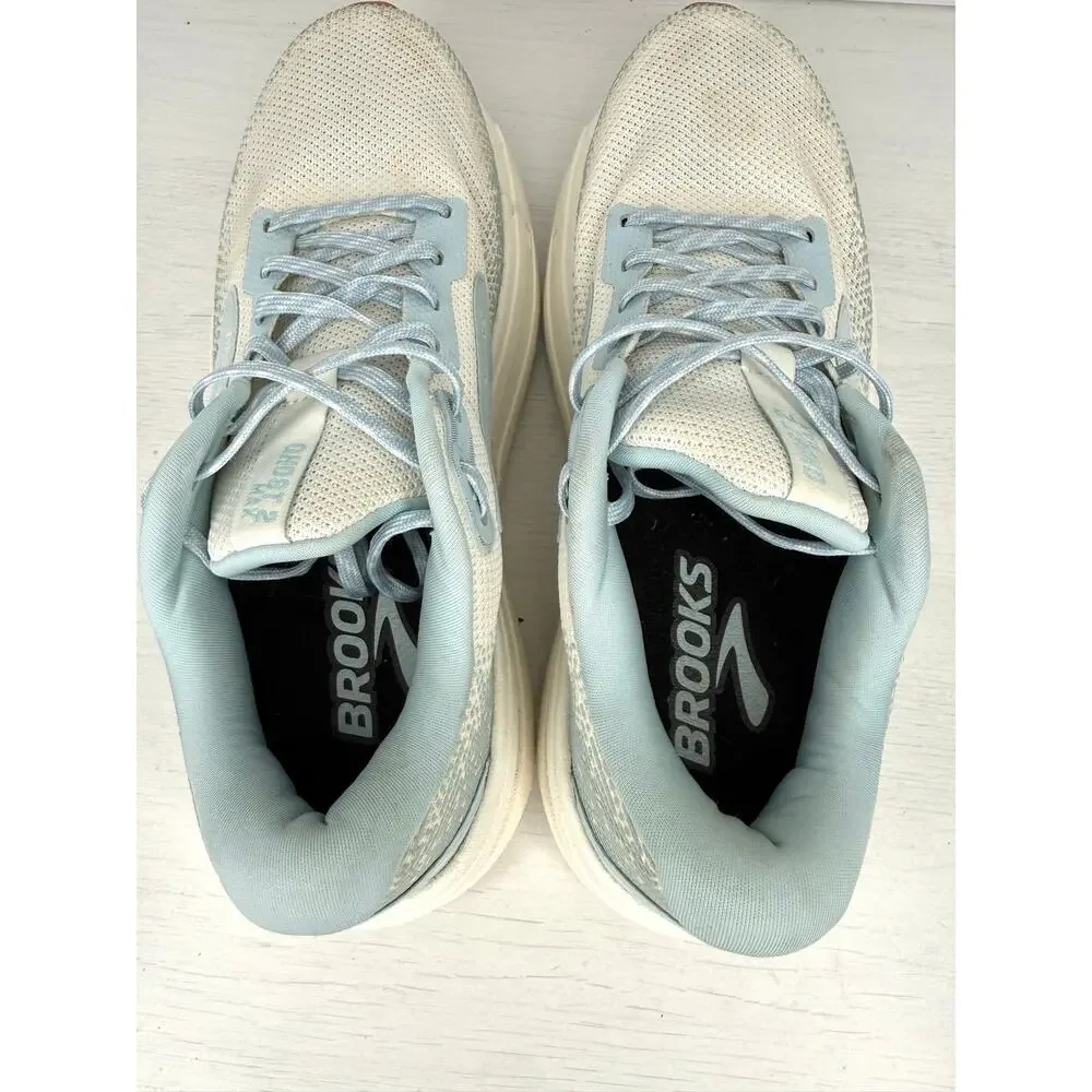 Brooks Ghost Max 2 Womens 8.5 B Coconut Milk Winter Sky Running Shoes 120420